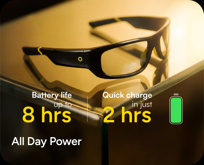All Day Power: battery life up to 8 hrs, quick charge in just 2 hrs