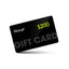 A Lucyd Eyewear Gift Card by Lucyd, black with $200 in bright green and GIFT CARD in bold gray text, ideal for gifting eyewear, is displayed on a white background with a subtle shadow.