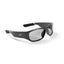 The Reebok Nitrous Shift is a pair of sleek black smart sports sunglasses with adaptive photochromic lenses and a small white logo on the temples, shown against a white background.