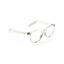 The Reebok Shine smart eyewear features clear frames, slightly tinted lenses, and white arms with open-ear audio. Displayed at a three-quarter angle on a white background.